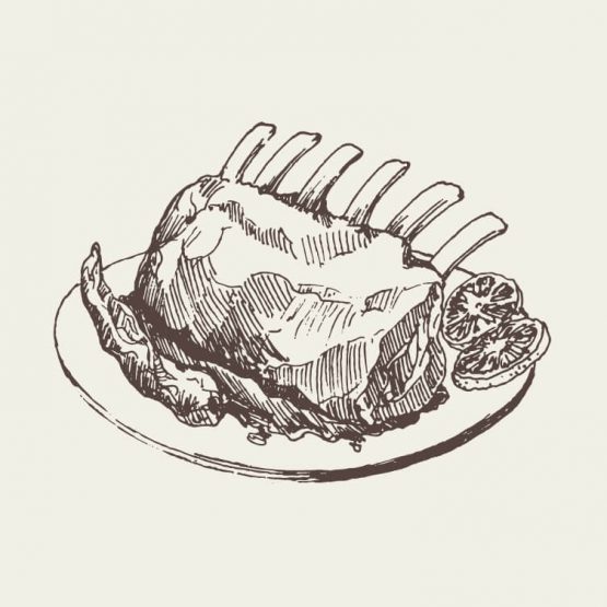 Pork Loin Rack Illustration