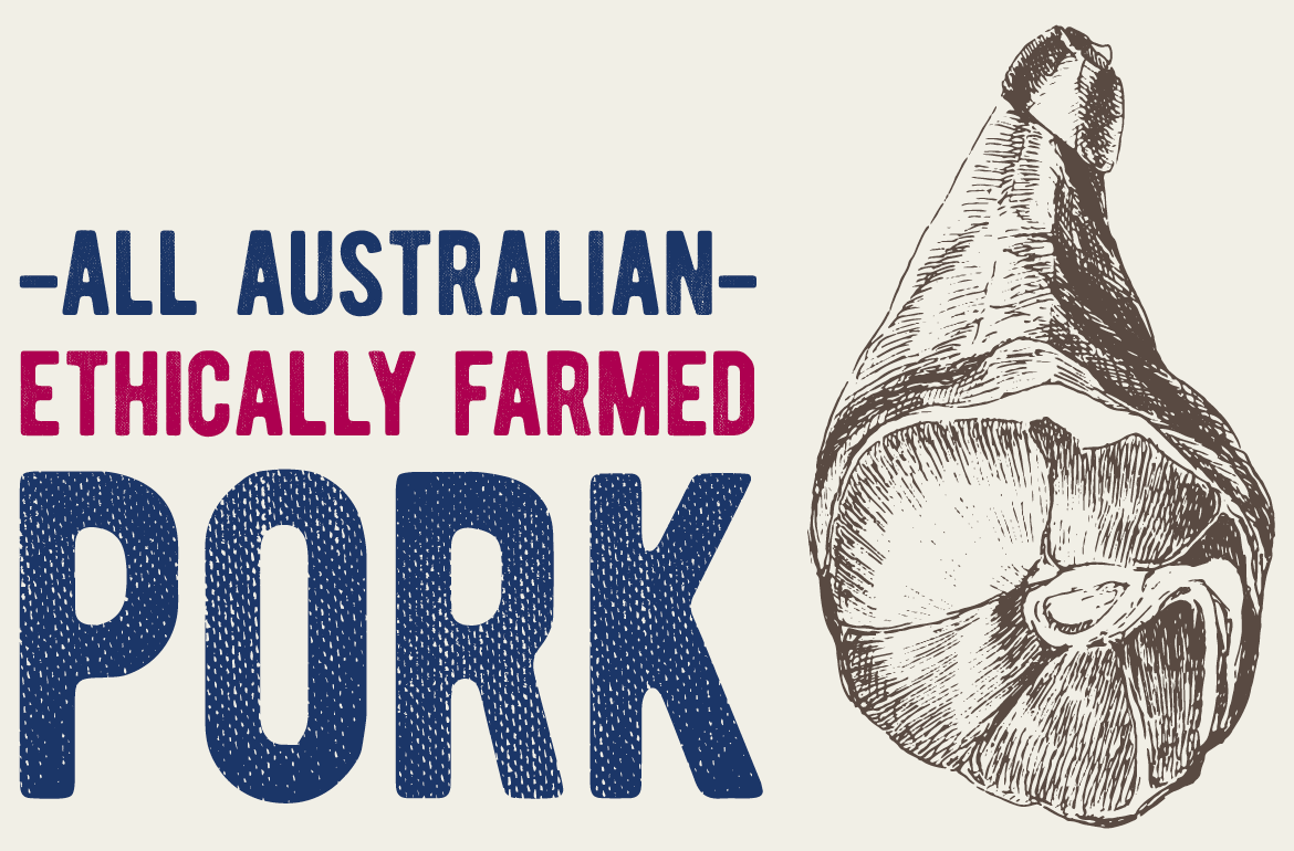 Australian Ethically Farmed Pork Illustration